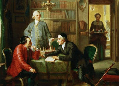 "Lavater and Lessing Visit Moses Mendelssohn" "Lavater and Lessing Visit Moses Mendelssohn"