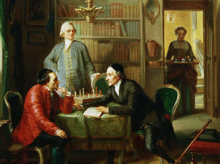 "Lavater and Lessing Visit Moses Mendelssohn"