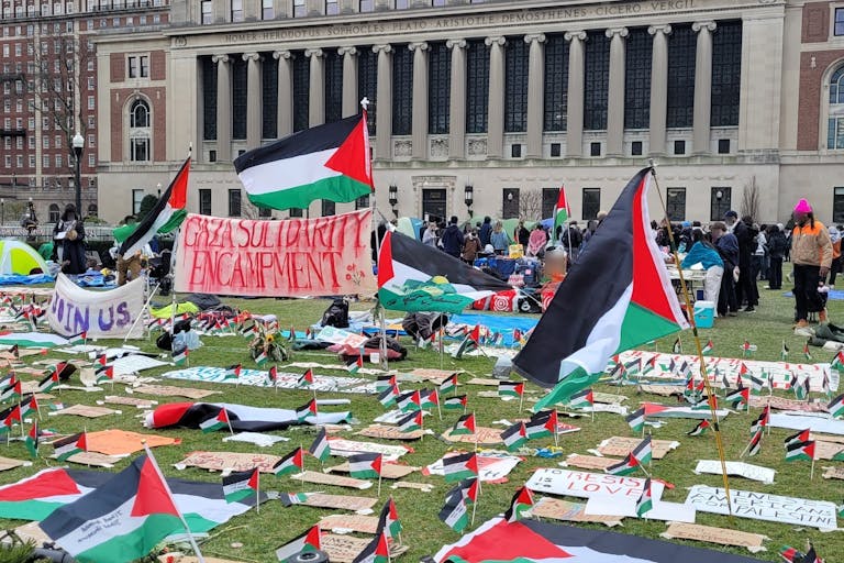 Gaza Solidarity Encampment at Columbia University (Wikimedia Commons) Gaza Solidarity Encampment at Columbia University (Wikimedia Commons)