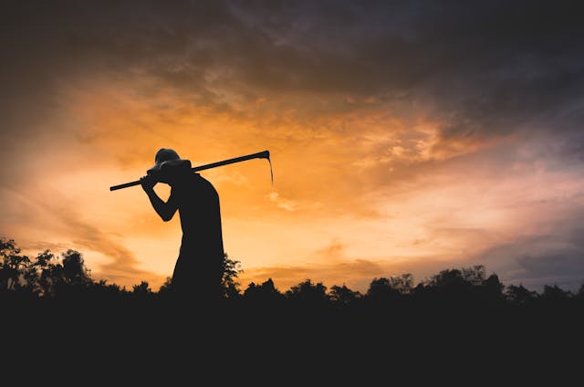 Worker in Field