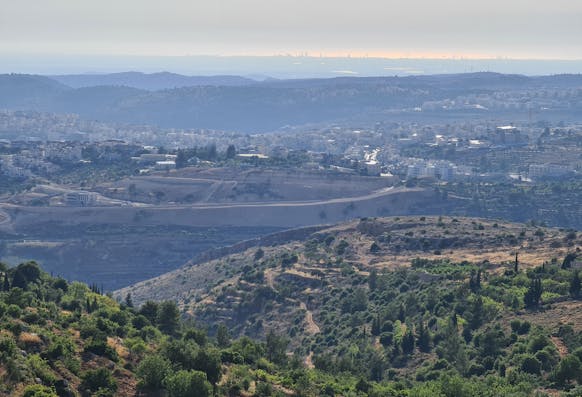 View of Mediterranean from Gush Etzion