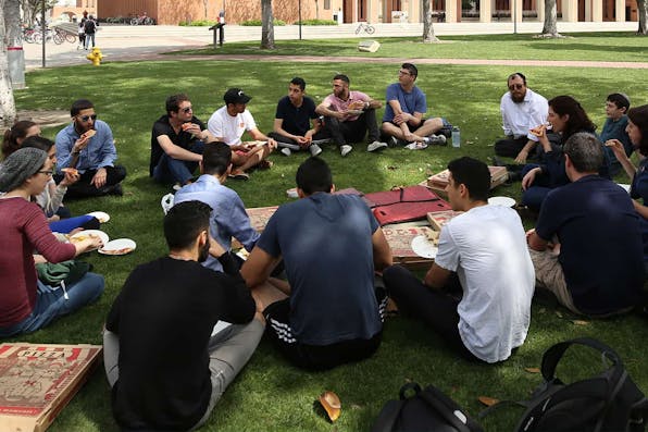 Students at a college Chabad study session. (Chabadoncampus.org) Students at a college Chabad study session. Students at a college Chabad study session. (Chabadoncampus.org)