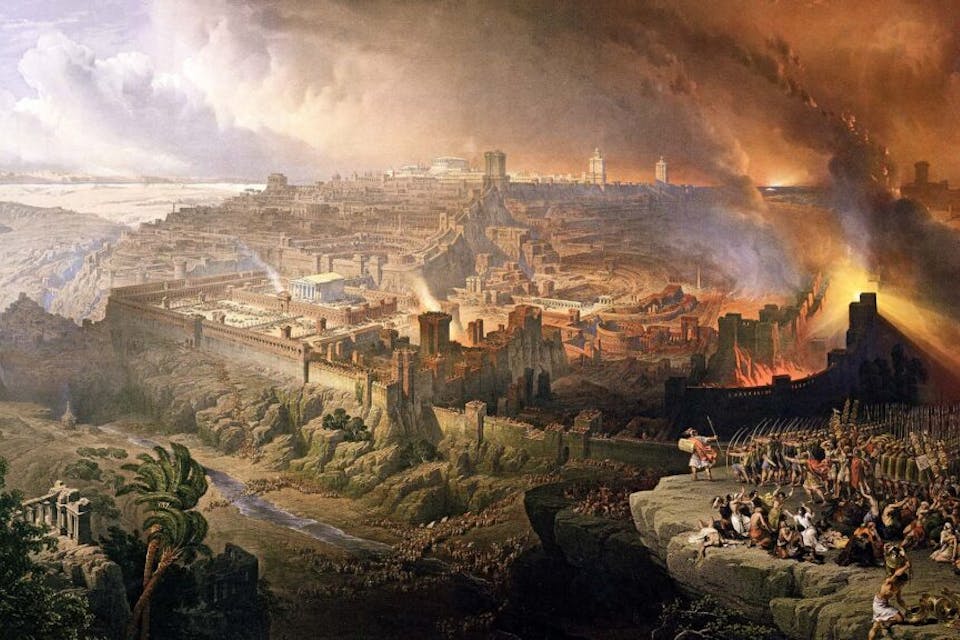 The Fall of Jerusalem: From Ashes to Eternity post apocalyptic, art, painting, person