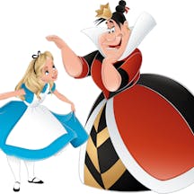 Alice and the Queen of Hearts