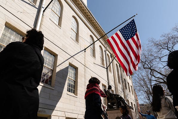 American flag at Harvard, 2025 (Sophie Park/Getty Images) American flag at Harvard, 2025 (Sophie Park/Getty Images)