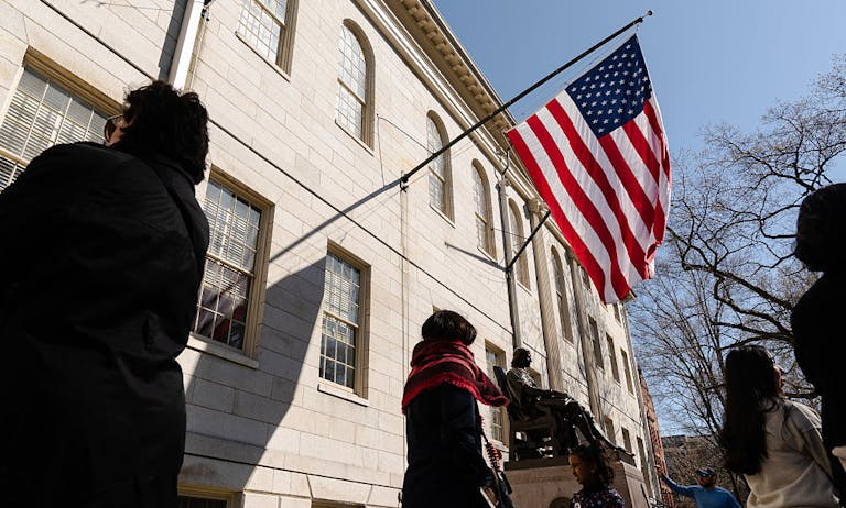 American flag at Harvard, 2025 (Sophie Park/Getty Images) American flag at Harvard, 2025 (Sophie Park/Getty Images)
