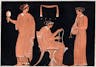 Penelope and her servants, engraving from "Usi e Costumi di Tutti i Popoli dell'Universo." (Photo by Stefano Bianchetti/Corbis via Getty Images)