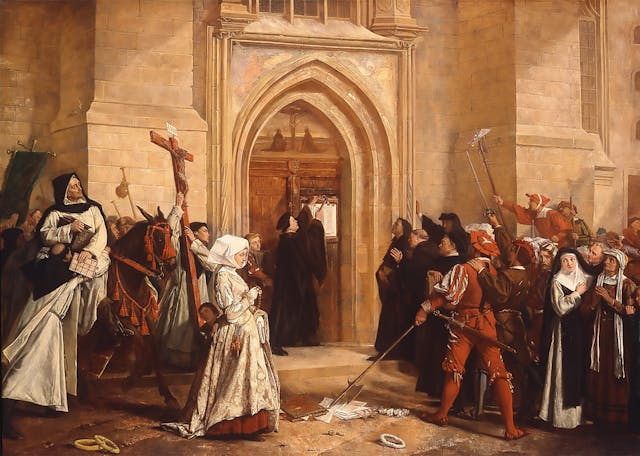 Luther Nailing 95 Theses Luther Nailing 95 Theses