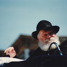 Rabbi Menachem Mendel Schneerson by Mordecai baron (via Wikimedia) Rabbi Menachem Mendel Schneerson by Mordecai baron (via Wikimedia)