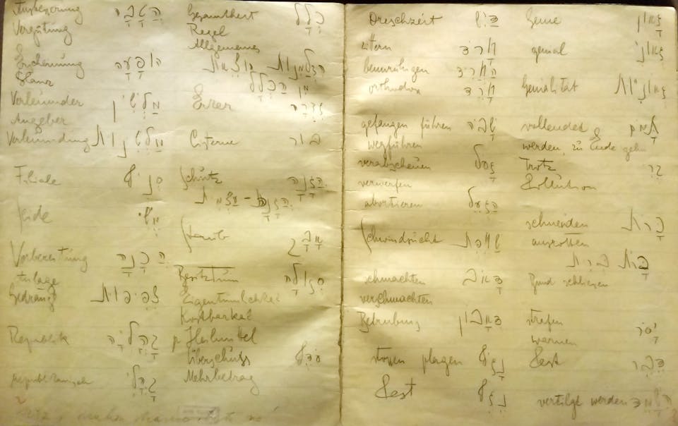 Kafka's notebook