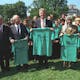 Clinton, Rabin, Arafat holding up T-shirts celebrating peace deal (White House Photograph Office via Wikimedia) Clinton, Rabin, Arafat holding up T-shirts celebrating peace deal (White House Photograph Office via Wikimedia)