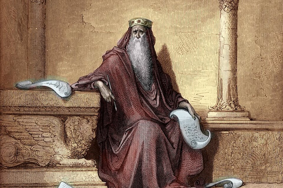 King Solomon in Old Age by Gustave Doré