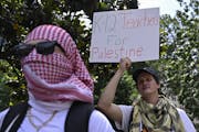 Anti-Israel protesters near the White House, May 24, 2024. (Celal Gunes/Anadolu via Getty Images)