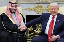 Donald Trump meets with Crown Prince Mohammad bin Salman in the White House, November 18, 2025. (Win McNamee/Getty Images)