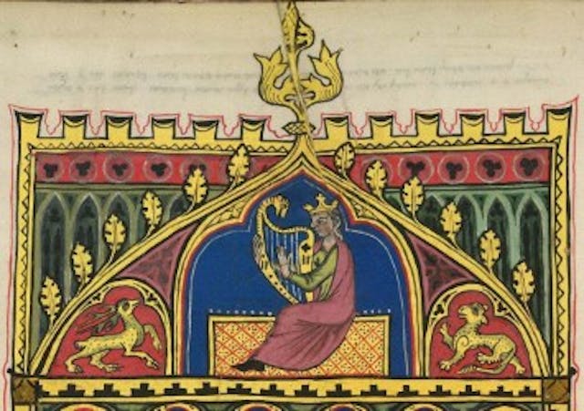 King David playing the harp
