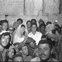 Paratroopers celebrating his wedding in front of the Western Wall (Aharon Tzukerman, Wikimedia Commons) Paratroopers celebrating his wedding in front of the Western Wall (Aharon Tzukerman, Wikimedia Commons)