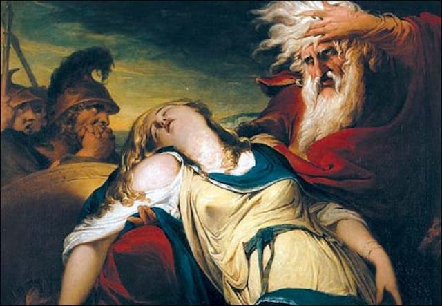 King Lear mourns Cordelia's death