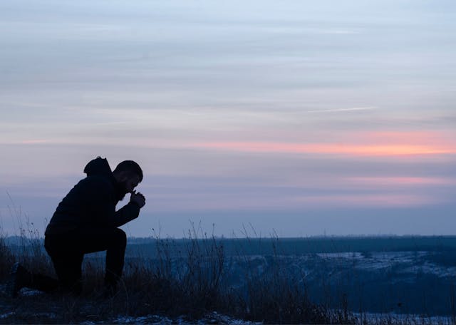 A man prays A man prays