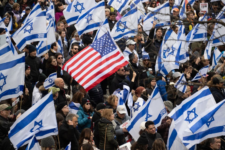 Rally for the hostages, New York City, March 10, 2024. (Noam Galai/Getty Images)