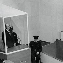 Adolf Eichmann is sentenced to death in Jerusalem, 1961 Adolf Eichmann is sentenced to death in Jerusalem, 1961