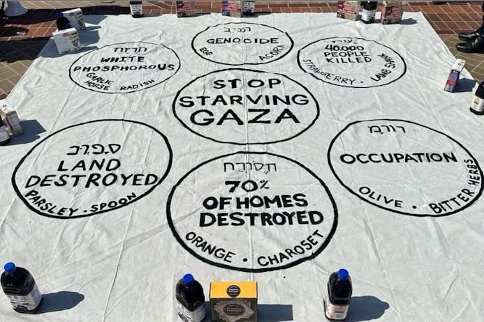 From a Jewish Voice for Peace “seder” at the University of Southern California.