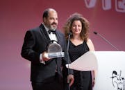Producers Judit Stalter and Gábor Rajna of the film Son of Saul, Vienna Film Award at Filmball Vienna 2016 (Manfred Werner, Wikimedia Commons)