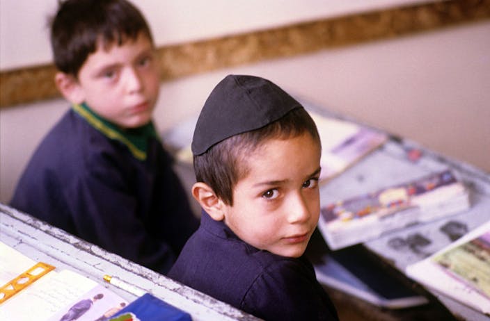 Students at a Jewish school in Tehran, 1992. (Kaveh Kazemi/Getty Images)