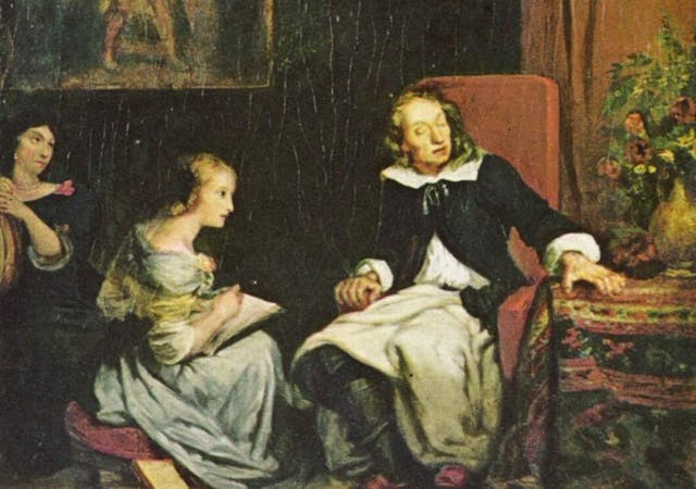 Blind Milton Dictating Paradise Lost