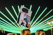 Mourning Khamenei in Najaf, Iraq (Karar Essa/Anadolu via Getty Images)