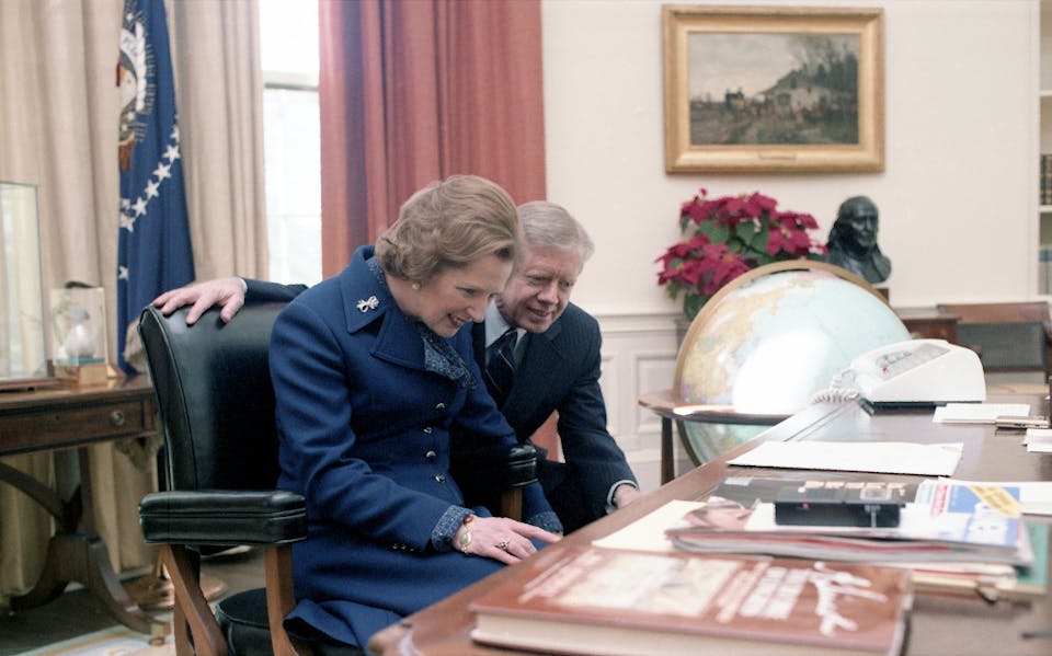 Jimmy Carter and Margaret Thatcher in 1979 (Wikimedia Commons)