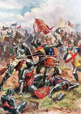 King Henry V at the Battle of Agincourt (Wikimedia Commons)