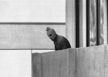 Palestinian terrorist in Munich, 1972 (Wikimedia Commons)