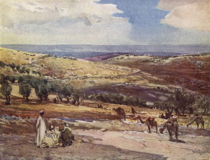 *On the Road from Jerusalem to Bethany* by John Fulleylove, c 1900 (Wikimedia Commons)