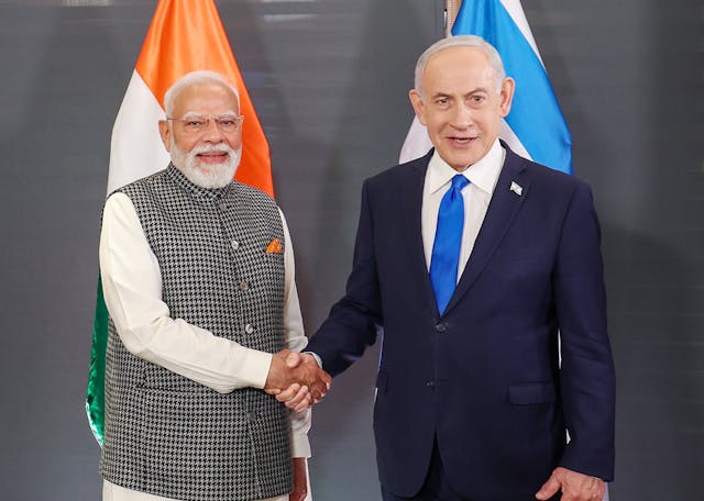 PM Modi with PM Netanyahu (Government of India, Wikimedia Commons) PM Modi with PM Netanyahu (Government of India, Wikimedia Commons)