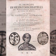 Machiavelli Principe Cover Page, 1550 (Wikimedia Commons) Machiavelli Principe Cover Page, 1550 (Wikimedia Commons)