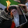 Ali Khamenei's picture is burned in Milan, Italy, on January 17, 2026. (Image via Shutterstock.) Khamenei's picture is burned