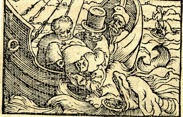 Print of Jonah by Jan Swart van Groningen, 1528 (Wikimedia Commons)