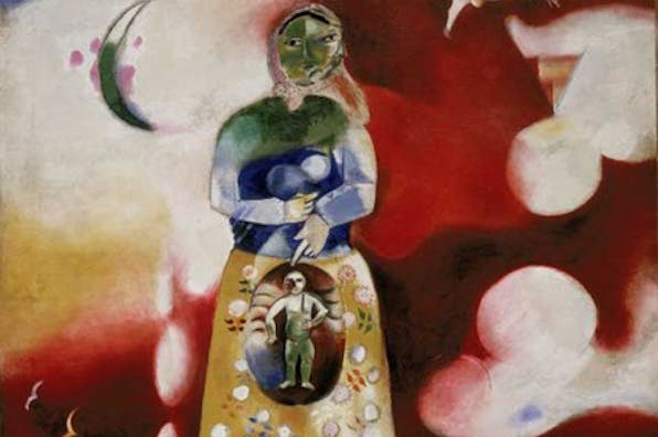 *La femme enceinte (Maternité)* by Marc Chagall, 1913 (Wikimedia Commons)