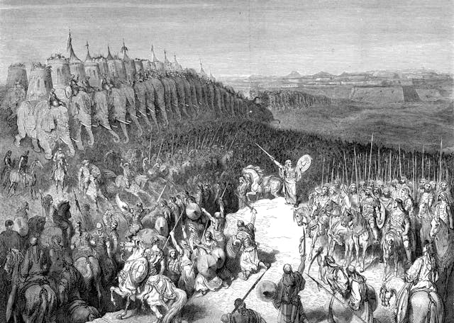 *Judas Maccabeus before the Army of Nicanor* by Gustave Doré (Wikimedia Commons) *Judas Maccabeus before the Army of Nicanor* by Gustave Doré (Wikimedia Commons)