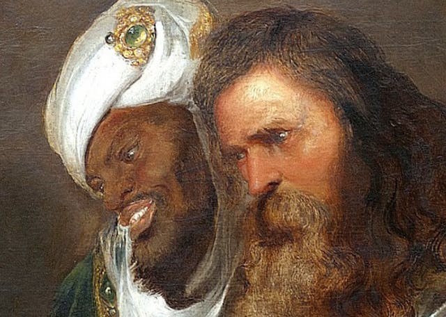 *Guy of Lusignan and Saladin* by Jan Lievens, circa 1625 (Wikimedia Commons) *Guy of Lusignan and Saladin* by Jan Lievens, circa 1625 (Wikimedia Commons)