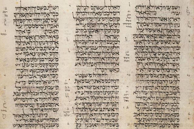 Leningrad Codex Folio 110a, showing Deuteronomy 17:13–18:16 (Wikimedia Commons)