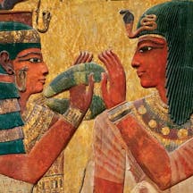 Relief of Seti I and the goddess Hathor Reliefof Seti-I