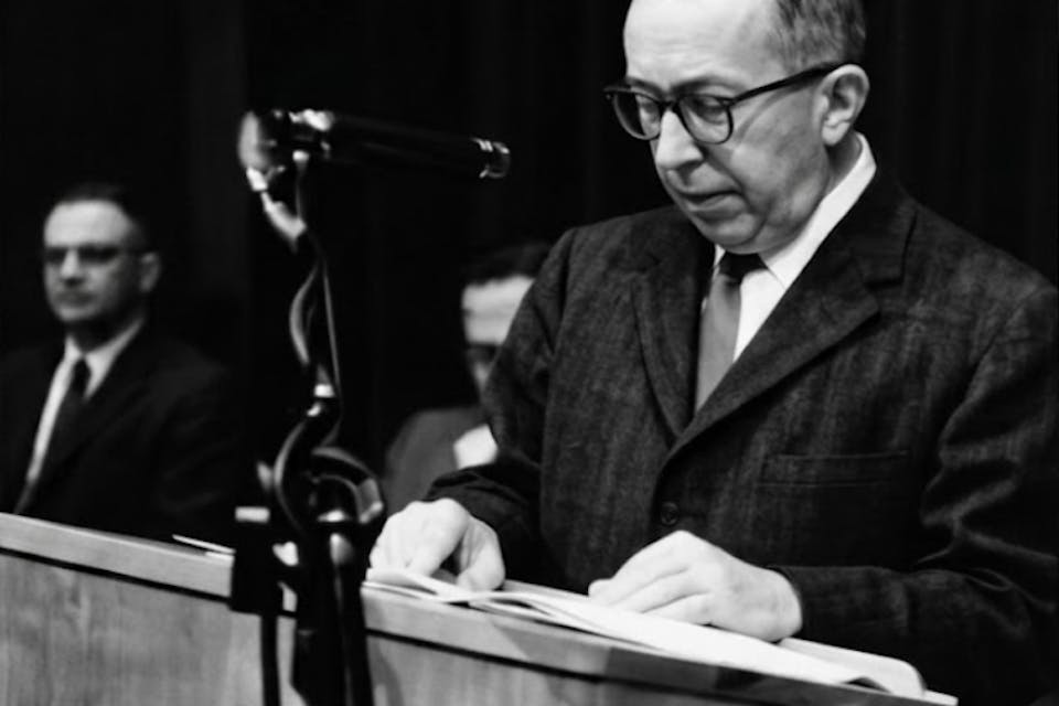 Leo Strauss, 1961. Photo courtesy of the Leo Strauss Foundation. Leo Strauss, 1961. Photo courtesy of the Leo Strauss Foundation.