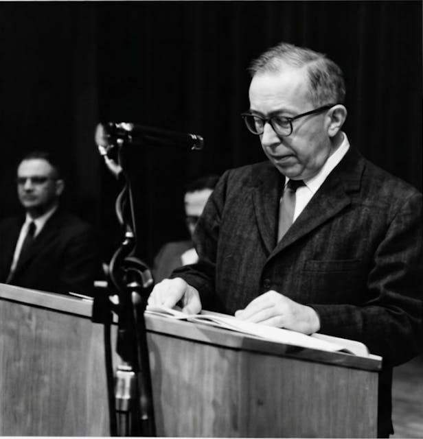 Leo Strauss, 1961. Photo courtesy of the Leo Strauss Foundation.