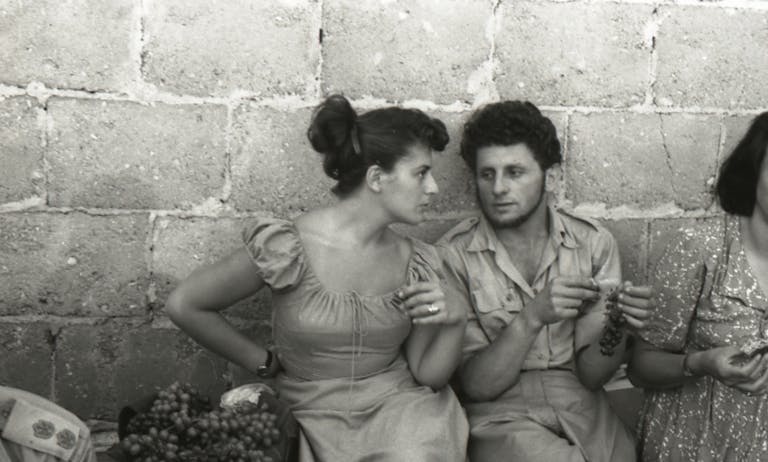 "Palmach friends at the home of Yitzhak Sadeh." Beno Rothenberg, ca. 1948. Wikimedia. "Palmach friends at the home of Yitzhak Sadeh." Beno Rothenberg, ca. 1948. Wikimedia.