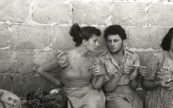 "Palmach friends at the home of Yitzhak Sadeh." Beno Rothenberg, ca. 1948. Wikimedia.