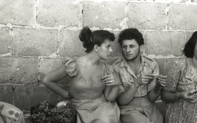"Palmach friends at the home of Yitzhak Sadeh." Beno Rothenberg, ca. 1948. Wikimedia.