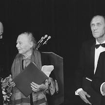 Left to right: Prince Bernhard, Marguérite Yourcenar, Leszek Kolakovski and Isaiah Berlin. Erasmus Prize, Amsterdam, 27 October 1983 (Wikimedia Commons) Left to right: Prince Bernhard, Marguérite Yourcenar, Leszek Kolakovski and Isaiah Berlin. Erasmus Prize, Amsterdam, 27 October 1983 (Wikimedia Commons)