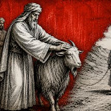 The biblical scapegoat ritual (ChatGPT) The biblical scapegoat ritual (ChatGPT)