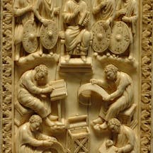 David dictating Psalms
